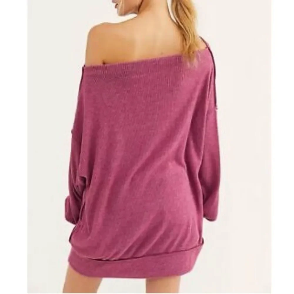 Free People Main Squeeze Hacci Oversized Long Sleeve Top Women’s Size Medium